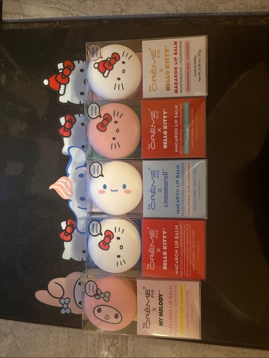 The Creme Shop Other - Crème Shop x Sanrio Macaron Lip Balm Trio - Pink, White, Cream